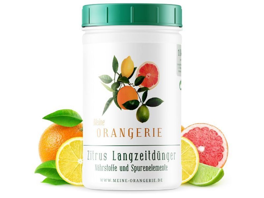 Meine Orangerie Zitrus-Umtopf-Paket - Beste Zitruserde [20l] + Zitrus-Langzeitdünger [1kg] - für kinderleichte Zitruspflanzen-Pflege