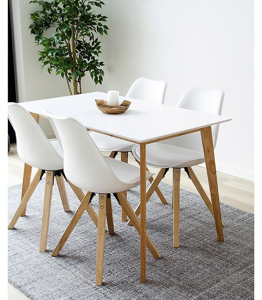 Vojens – Esstisch & Küchentisch mit skandinavischem Design in Weiß