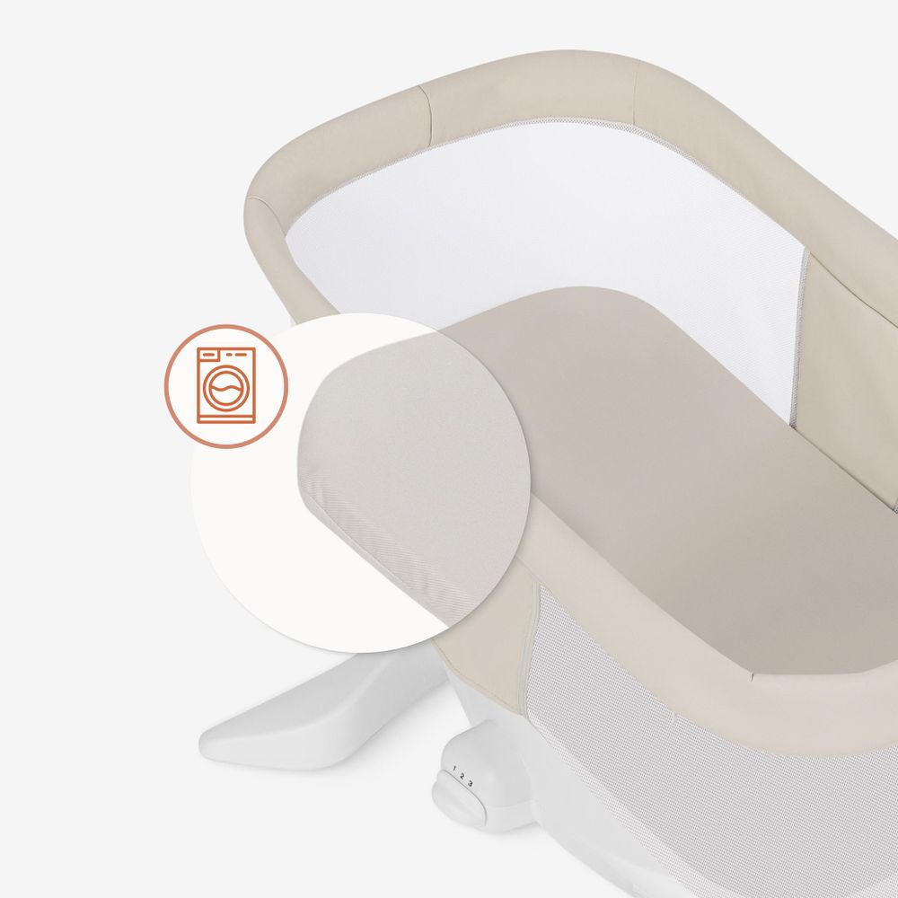 Lionelo Vivi Set: Dondolo elettrico per bambini con vaschetta, funzione culla, Bluetooth, sensore di movimento, telecomando, adatto da 0 a 9 kg
