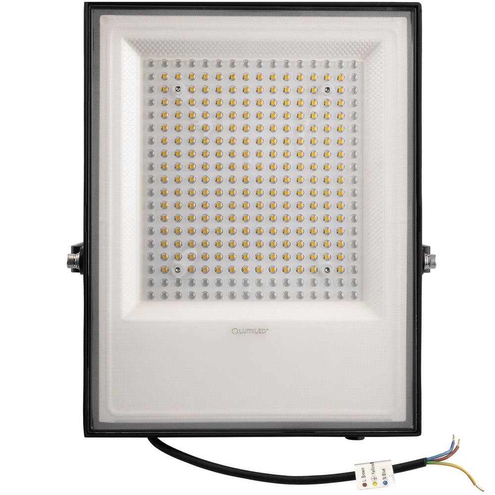 LUMILED LED Strahler mit Linse 200W Superhell Außenstrahler 22000 lm LED Fluter Strahler für Außen IP65 Wasserdicht IK05 4000K Neutralweiß Scheinwerfer Flutlichter schwarz Flutlichtstrahler