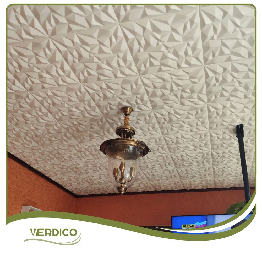 Verdico | 3D Wandpaneel - 50x50 cm - Weiß - Modernes Design - Für stilvolle Innenräume, Wand- & Deckenverkleidung