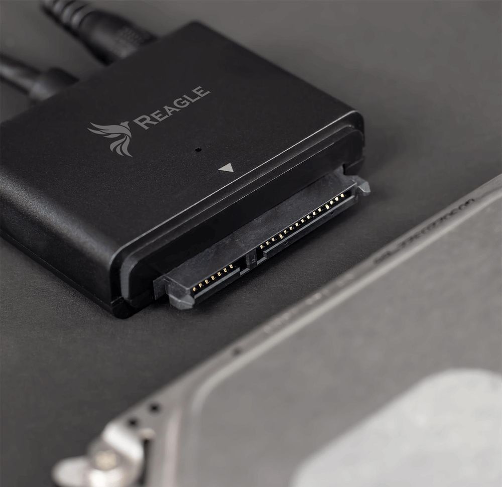 Reagle Sata Hdd Ssd Adapter Usb 3.1 2,5/3,5 Zoll Bis 12Tb Mit 24W Netzteil Externer Festplatten Adapter Uasp Trim Support Kompatibel Für Mac Pc