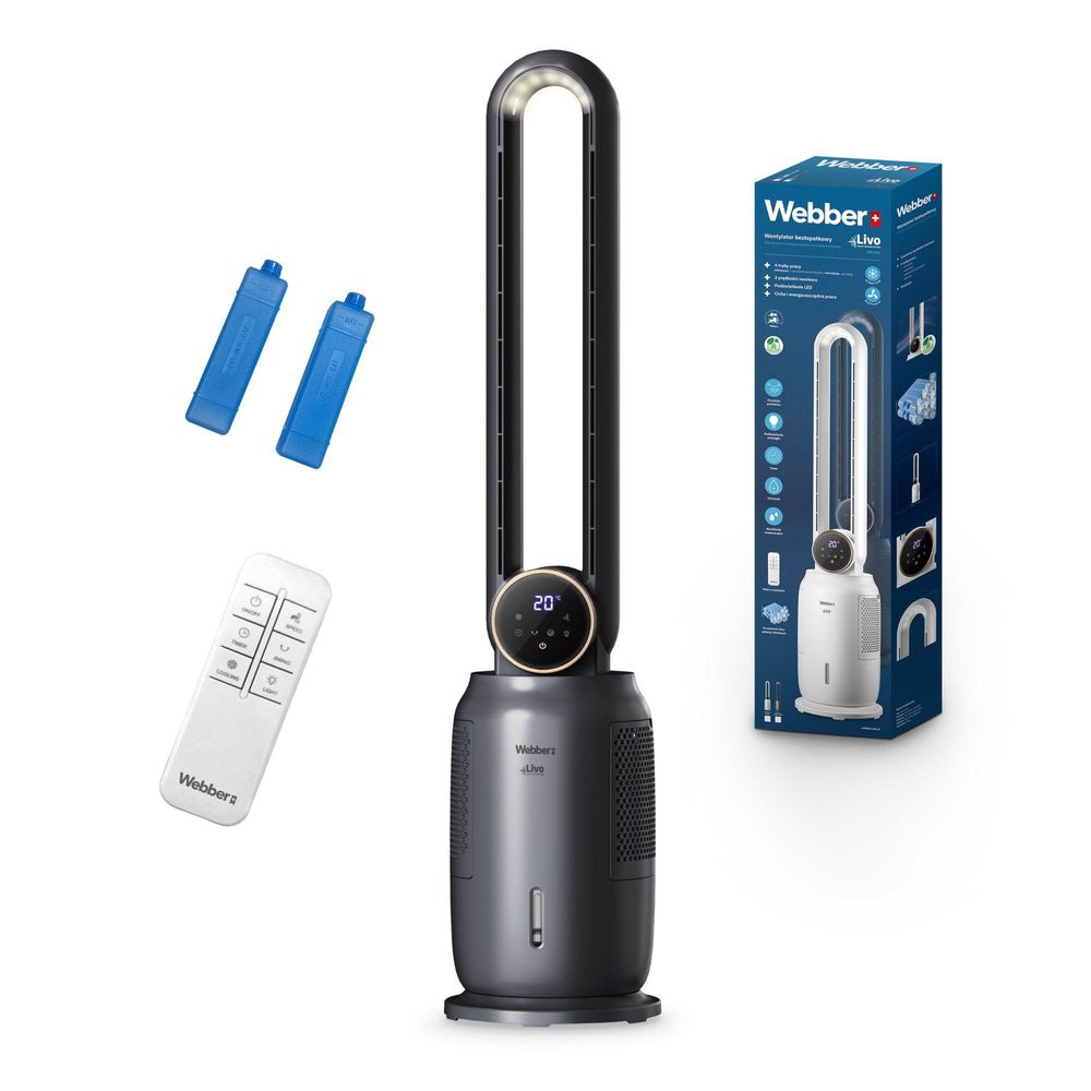 WEBBER WB1840G BEZKRÍDLOVÝ VENTILÁTOR – CHLADENIE, ZVLHČOVANIE, IONIZÁCIA 4 v 1