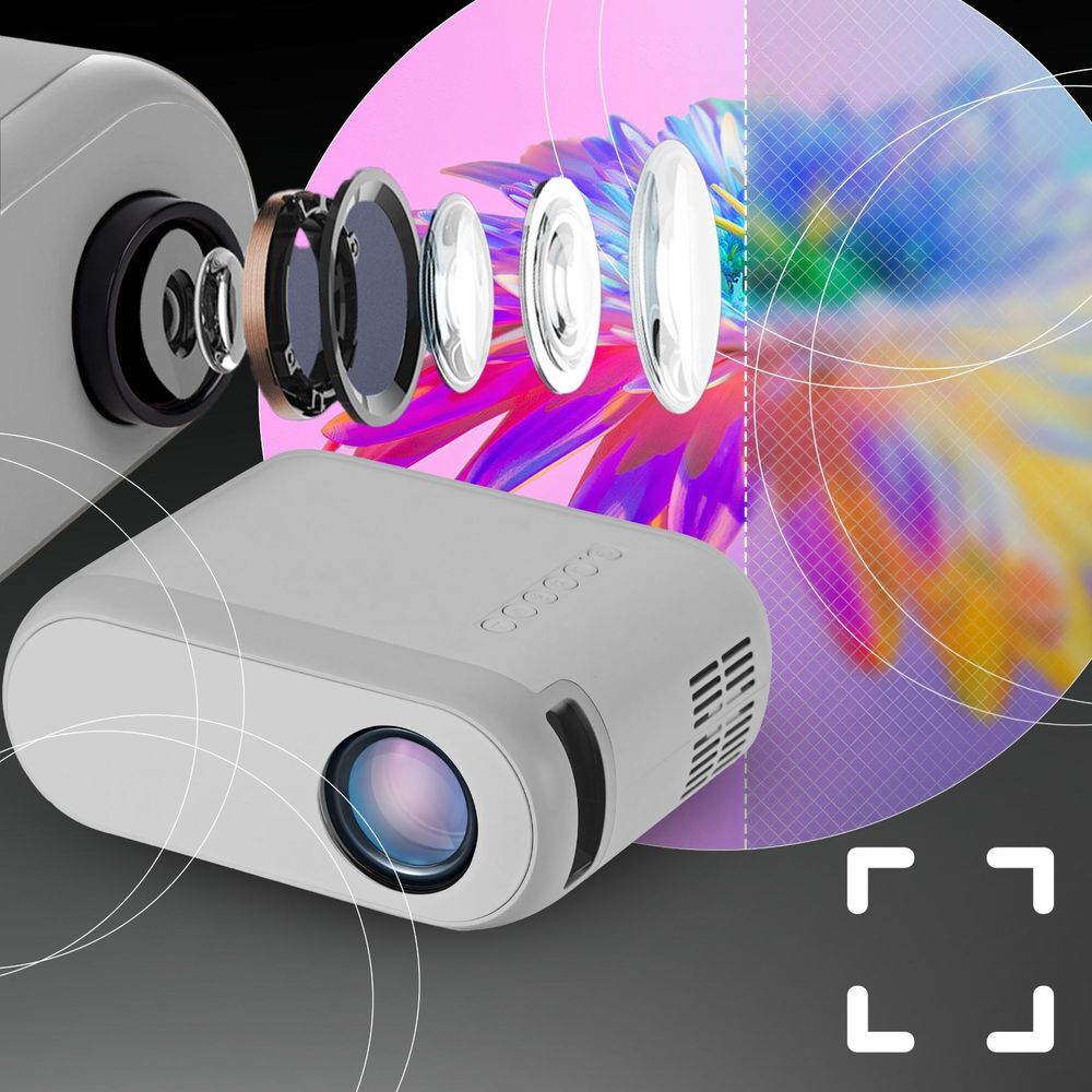Mini Beamer | Projektor Tragbarer | Full HD, 1080P, WiFi kompatibel mit Android, Laptop, PC, Smartphone | Smart 3000 Lumen, 800:1 | Retoo