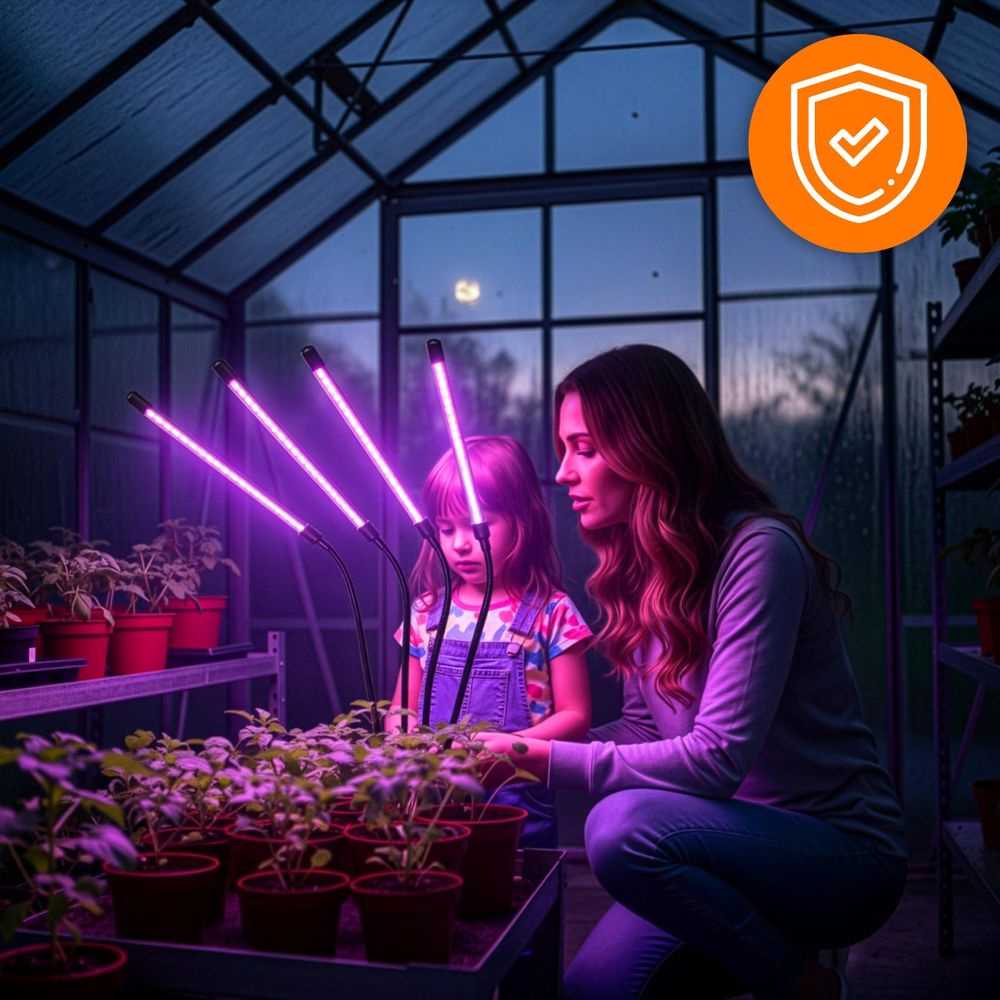 LED Pflanzenlampe 90W Vollspektrum mit 4 Köpfen, Wachstumslampe mit Timer & Clip, 80 LEDs dimmbar für Zimmerpflanzen & Anzucht, EVI GARDEN 4Glow