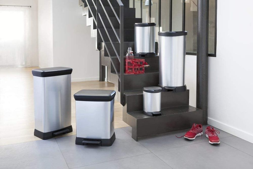 Curver 50L, 50 l, Quadratisch, Kunststoff, Schwarz, Silber, Terrasse, 390 mm