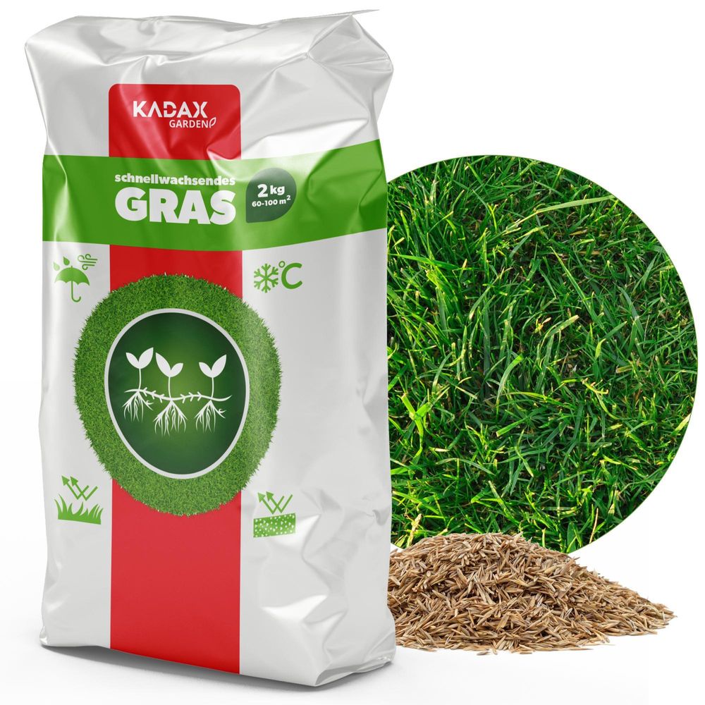 KADAX Rasensamen, Grassamen, schnellwachsendes Gras, Rasenpellets, schnellkeimender Rasensamen