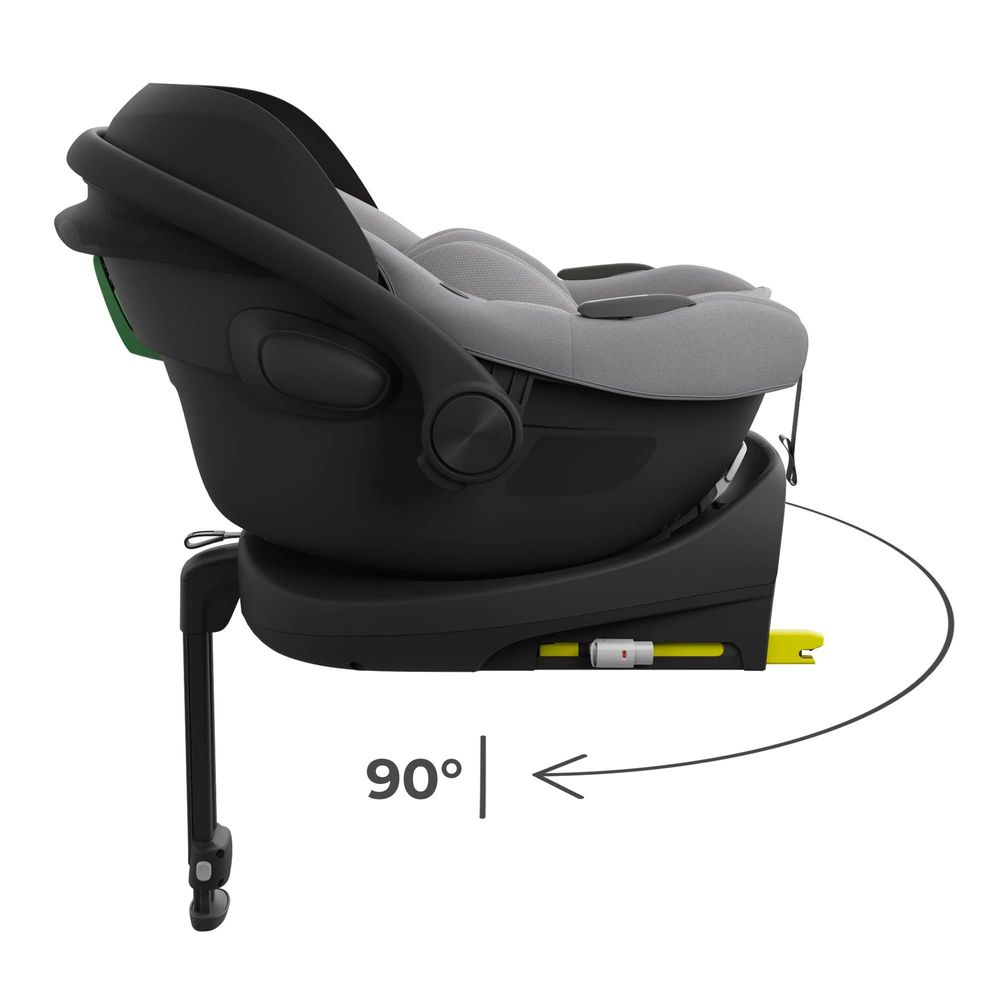 Kinderkraft I-LITE ENDURA SAFE FX – i-Size Babyschale 40–87 cm, ultraleicht 3,2 kg, SPS+, ERGO PAD, Grau