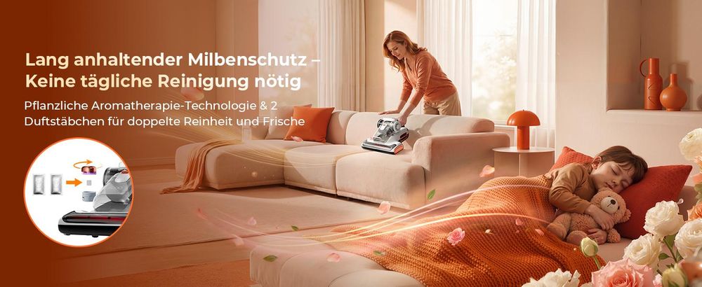 JIGOO T600 Matratzenstaubsauger - 15KPa Saugkraft - 99,9% Milbenentfernung - UV-Licht & 60°C Heißluft - – Weiß