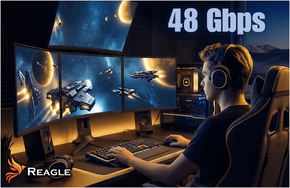 REAGLE HDMI 2.1 GAMING 8K 4K 120Hz cavo per XBOX X PS5 1,5M
