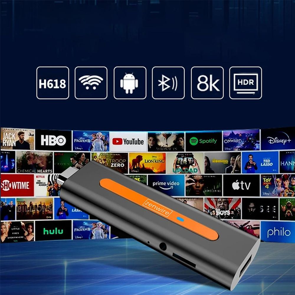Multimedia-Player - Zusatzgerät - Android 14 Smart TV Stick Box WiFi 2/16 - Schwarz - 2 GB RAM