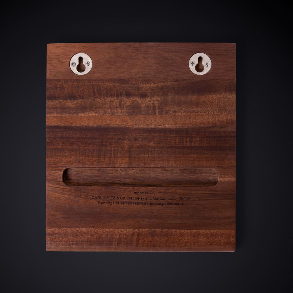 NYORD Magnet Messerblock - Magnetischer Messerhalter zum Hinstellen oder Anhängen an die Wand aus geöltem Akazienholz mit extra starkem Magnet