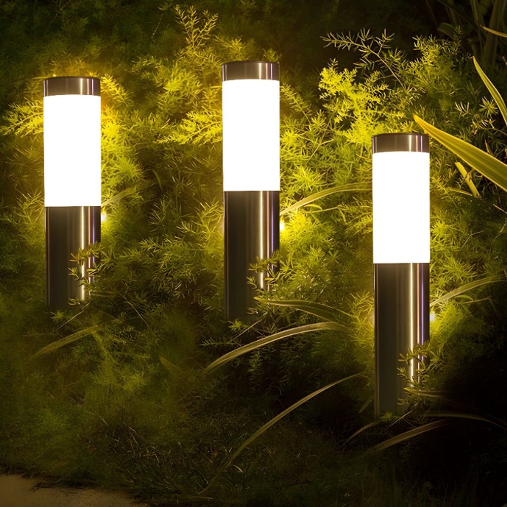 Gartenleuchte Außenleuchte LED 45cm Standleuchte Außen Pollerleuchte Garten Laterne Stehleuchte Wegeleuchte IP44 E27 Edelstahl Retoo