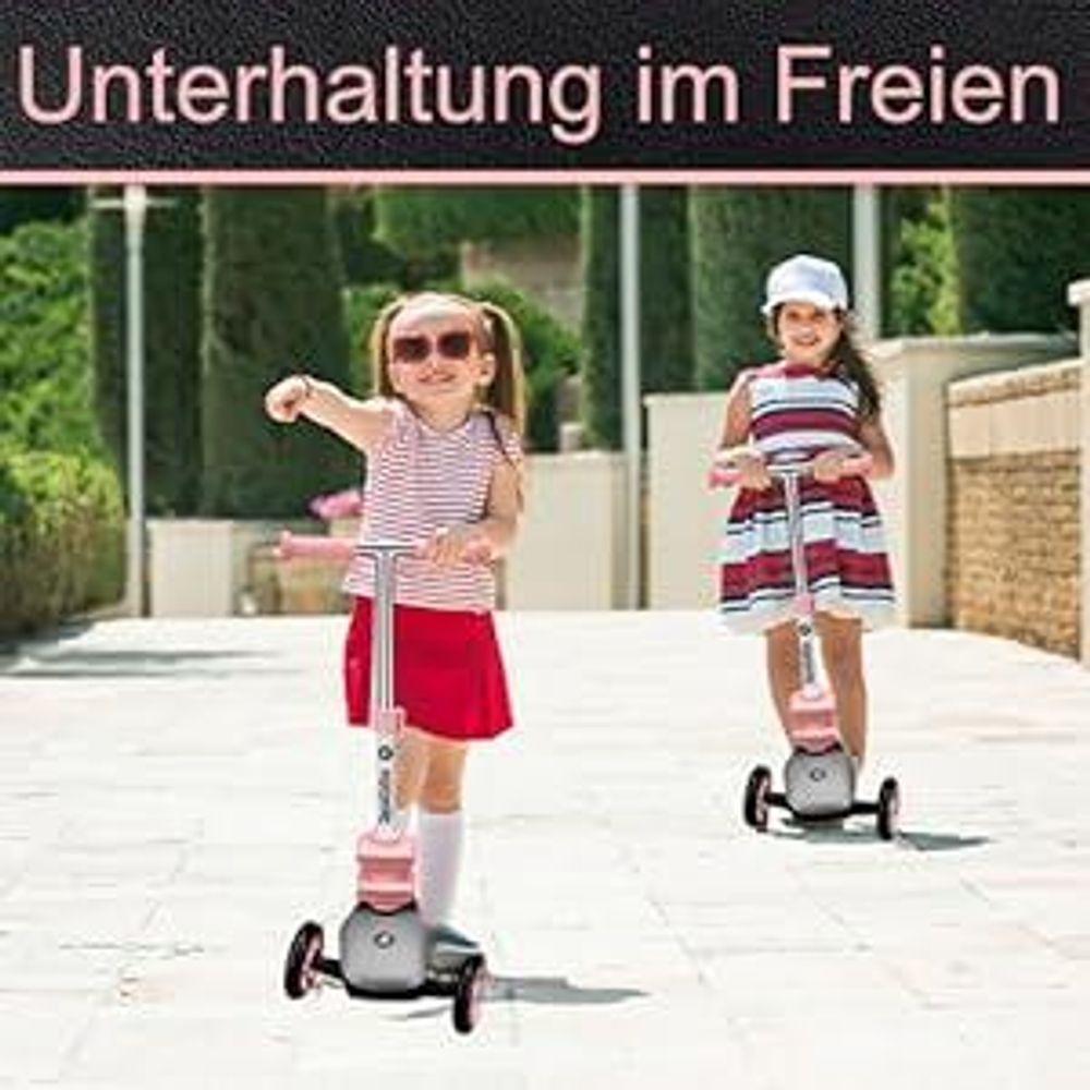 Multifunktionaler 3in1 Roller für Kleinkinder, ab 1 Jahr, Rosa