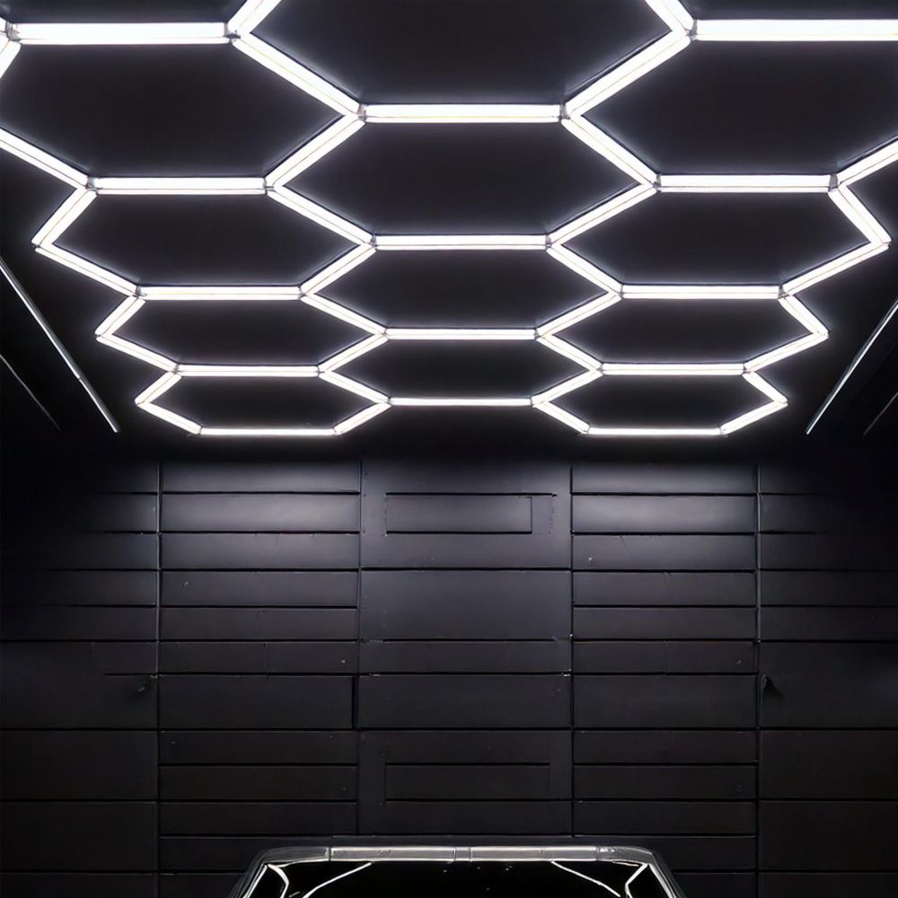 LED Lampe HEXAGON Deckenpaneel Beleuchtung Werkstatt Garage Haus 528x319 cm
