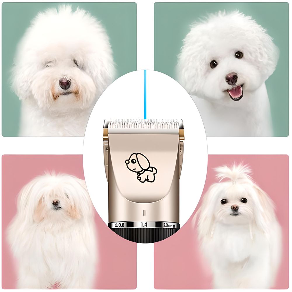 Profi Tierhaarschneider Set | 5 Längenstufe | Kabellose & Leise Hundeschermaschine mit LED-Anzeige, für Hunde & Katzen, Pfoten, Körper, Gesicht, Retoo