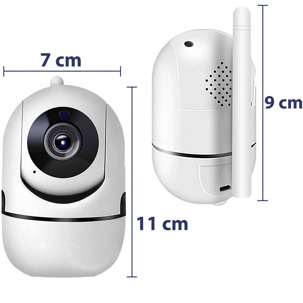 Babyphone WLAN Überwachungskamera Innen Kamera Indoor Schwenkbare 355° Bewegungsverfolgung für Babys Haustierkamera Farbnachtsicht Retoo