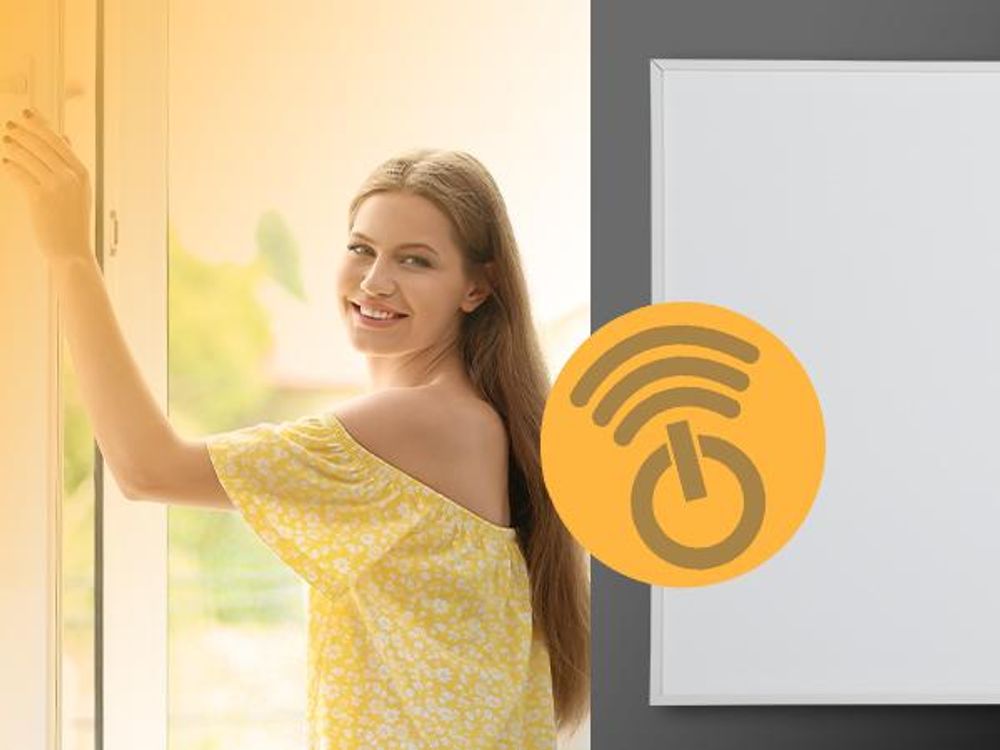 Heidenfeld Infrarotheizung HF-HP140 | Bis 20 m² - Heizkörper - Heizpaneel - Infrarot - App Steuerung - Touch Bedienfeld - Kindersicherung (800 Watt)