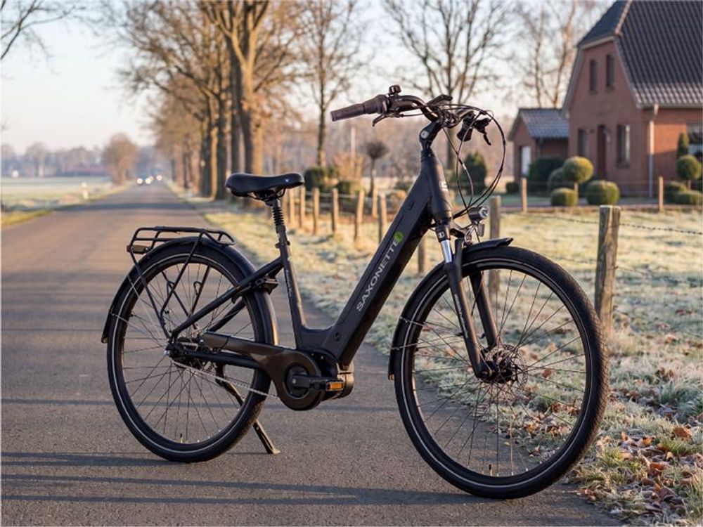 SAXONETTE Premium Plus 3.0 Wave 28" E-Bike, Pedelec mit Mittelmotor, 8-Gang Nexus Nabenschaltung, 36V 14,5Ah Akku, RH 50 (silber matt)