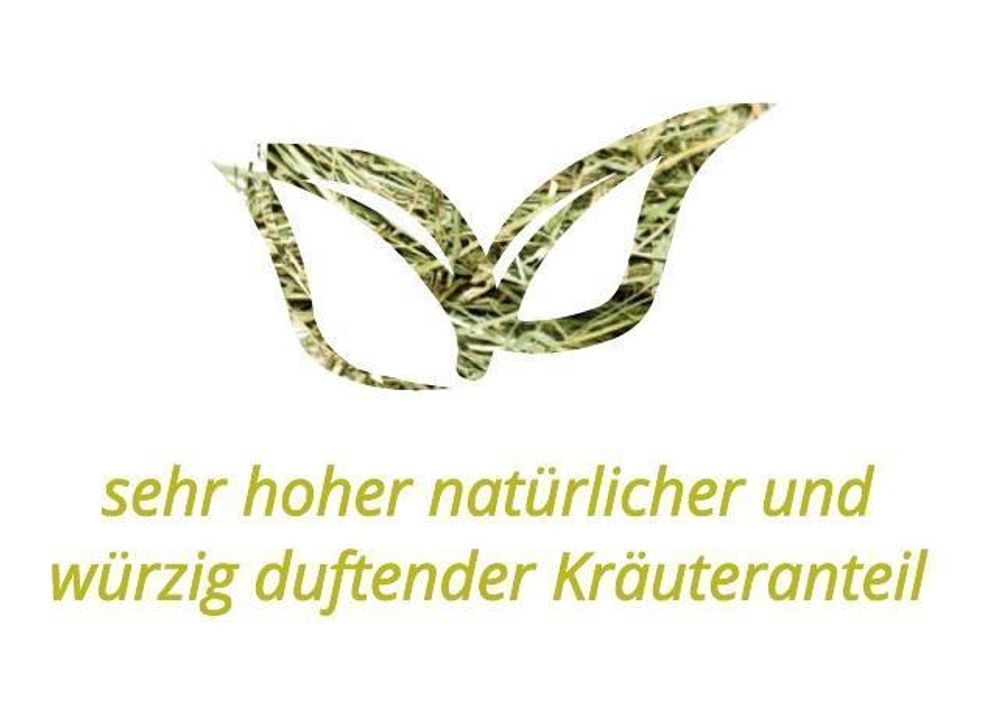 HEU-HEINRICH® Bio-Kräuterheu 4 kg – staubarm, 1. Schnitt – für Kaninchen, Hamster & Meerschweinchen (DE-ÖKO-034)