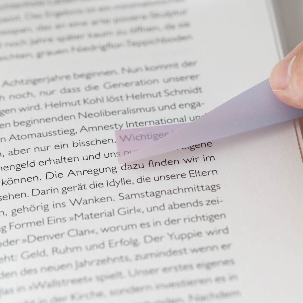 Ordinate-Meeresmelodie Farbenrauch Lange Sticky Notes | Haftnotizen Tabs | Streifen zum highlighten | Textmarker | Lesezeichen