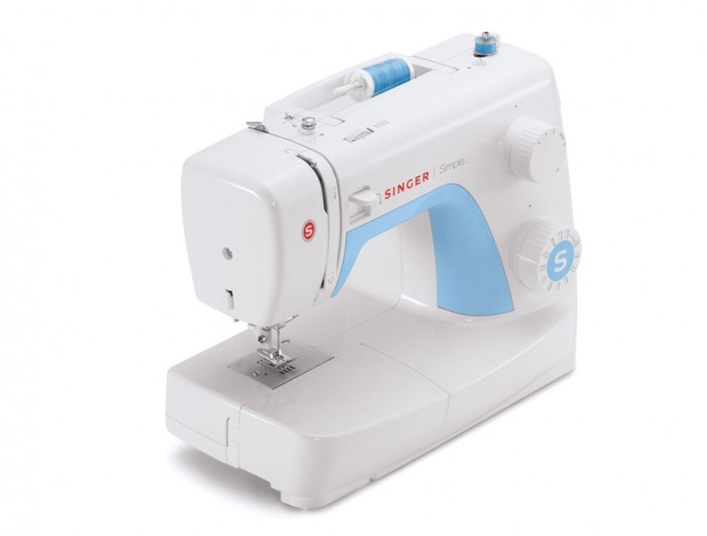 Mechanische Nähmaschine Simple 3221 (weiß/hellblau)