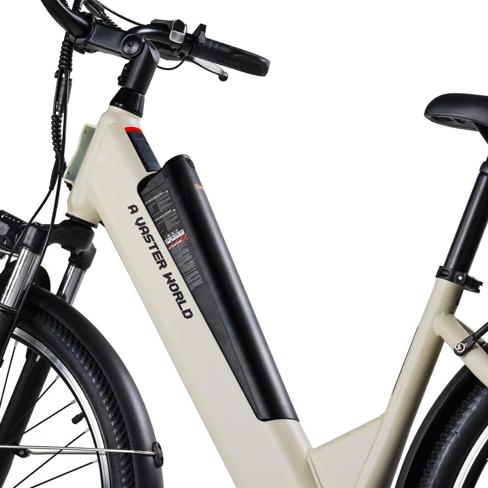 AVDL A32 elektrische stadsfiets 26 inch, 250 W, 36 V 12,8 Ah accu, Shimano 7 versnellingen, schijfremmen, lcd-display