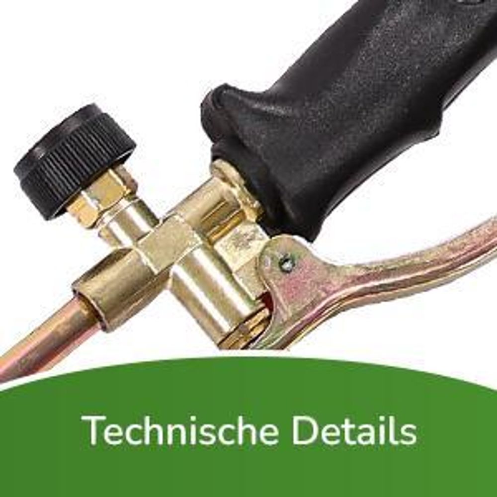 Fepro® Gasbrenner Abflammgerät 58kW mit 4,5m Schlauch & Druckminderer – Unkrautvernichter, Anzünder, Bitumenbahnen Schweißen