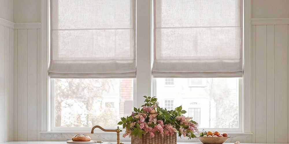 Rollo Raffrollo Ivora Premium 90x130cm Elfenbein-Meliert Blickdicht VICTORIA M