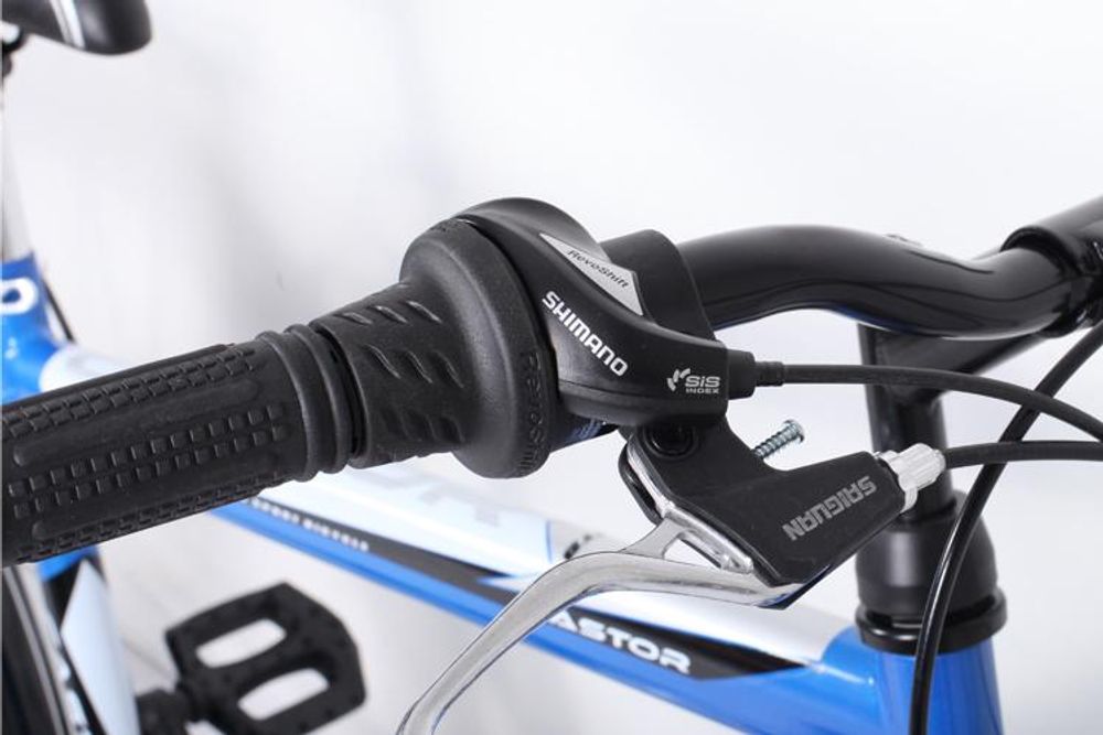 24 Zoll Kinderfahrrad SHIMANO 21 Gang 24" Fahrrad Blau Vorder- + Rücklicht TMX