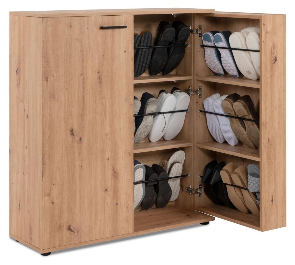 Satos 02A Schuhschrank – moderner Schuhschrank mit 8 Einlegeböden und Platz für bis zu 24 Paar Schuh
