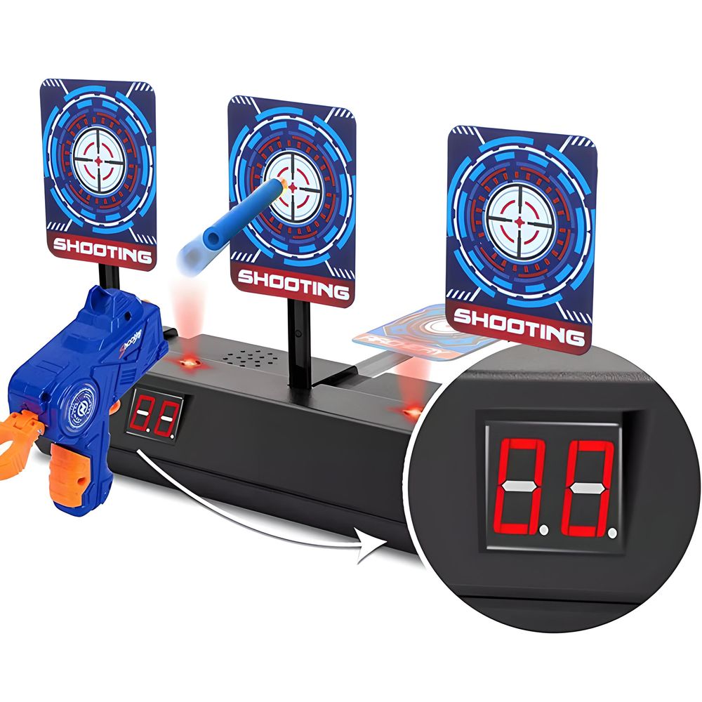 Digitale Zielscheibe mit LCD, Elektronische Zielscheibe, Schießscheibe mit Sound und Punktzahl für NERF Blaster, Spielzeugpistole Retoo