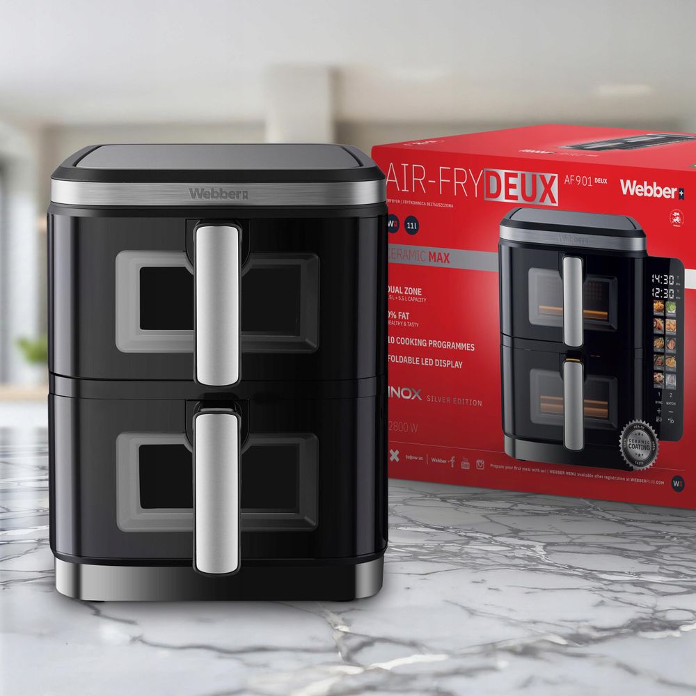 Automatikprogramme des WEBBER AF901 Doppel-Airfryers