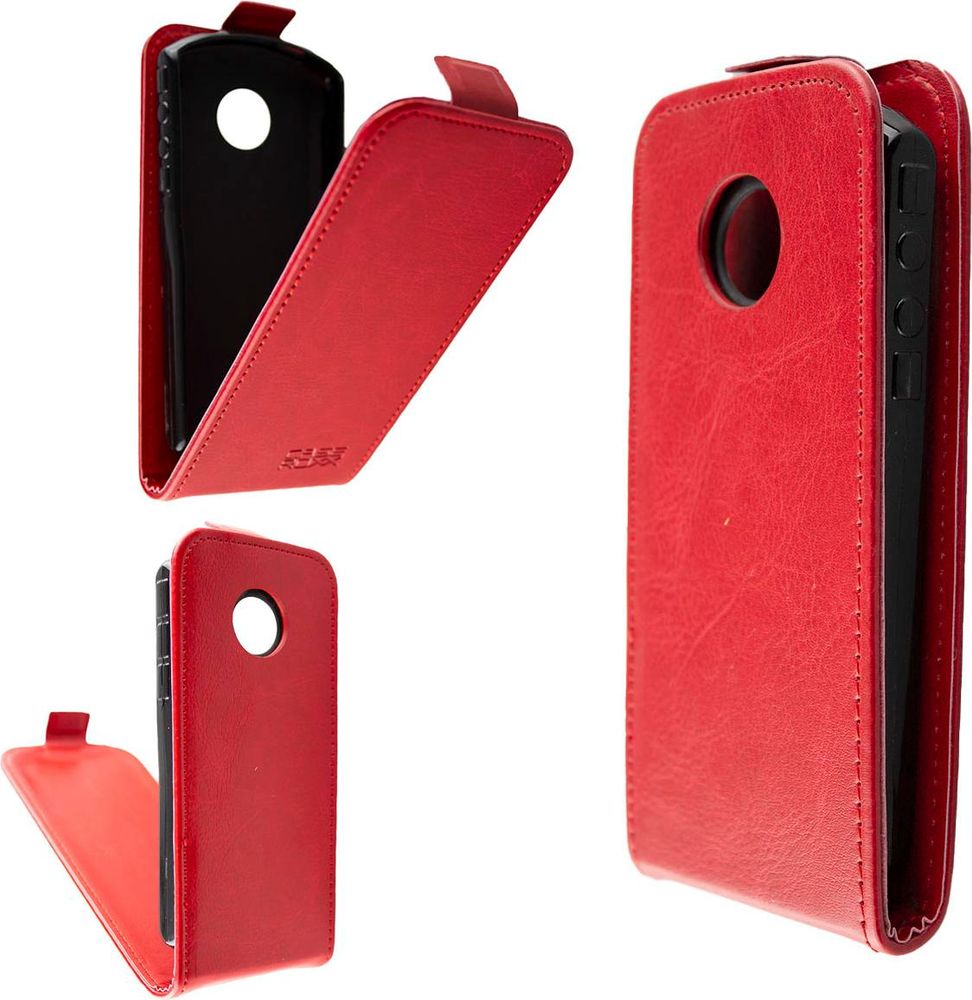 caseroxx Schutz Tasche Hülle Flip Cover kompatibel mit Emporia Simplicity (V27), Smartphone Tasche Flip Cover in rot