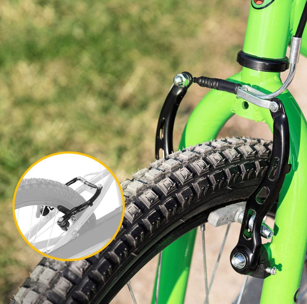 Actionbikes Kinderfahrrad Zombie 20 Zoll | Kinder Fahrrad - V-Brake Bremsen - Kettenschutz - Fahrradständer - Kinderrad - 6-9 Jahre (Grün)