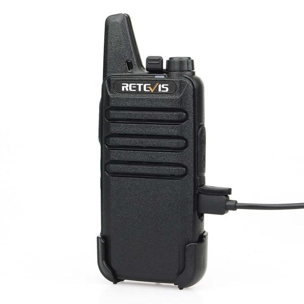 Retevis RT622 Walkie Talkie, Tragbare Funkgeräte mit Ohrhörer, PMR446, Wiederaufladbares, VOX Squelch, Notfall Alarm, für Familienausflüge, Camping