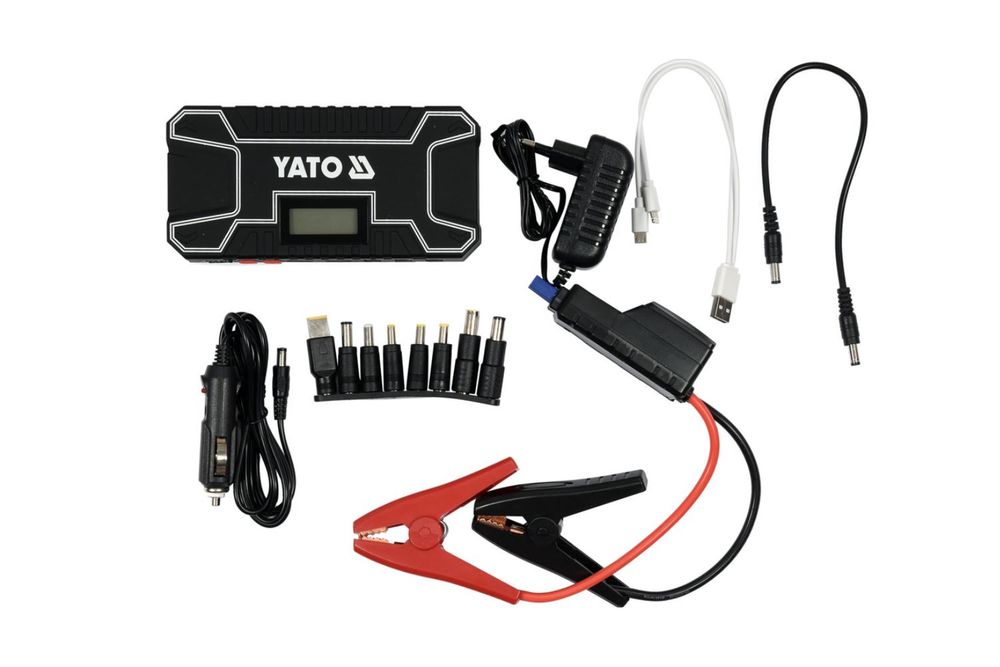 YATO Powerbank mit Starthilfe YATO Powerbank 12000mAh mit 12V Starthilfe und USB-Ladefunktion