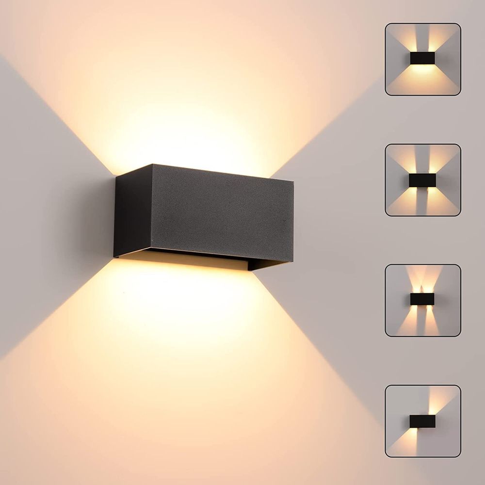 2x Wandleuchte Innen und Außen 24W LED, IP65 Wasserdichte, 3000K, Warmweiß