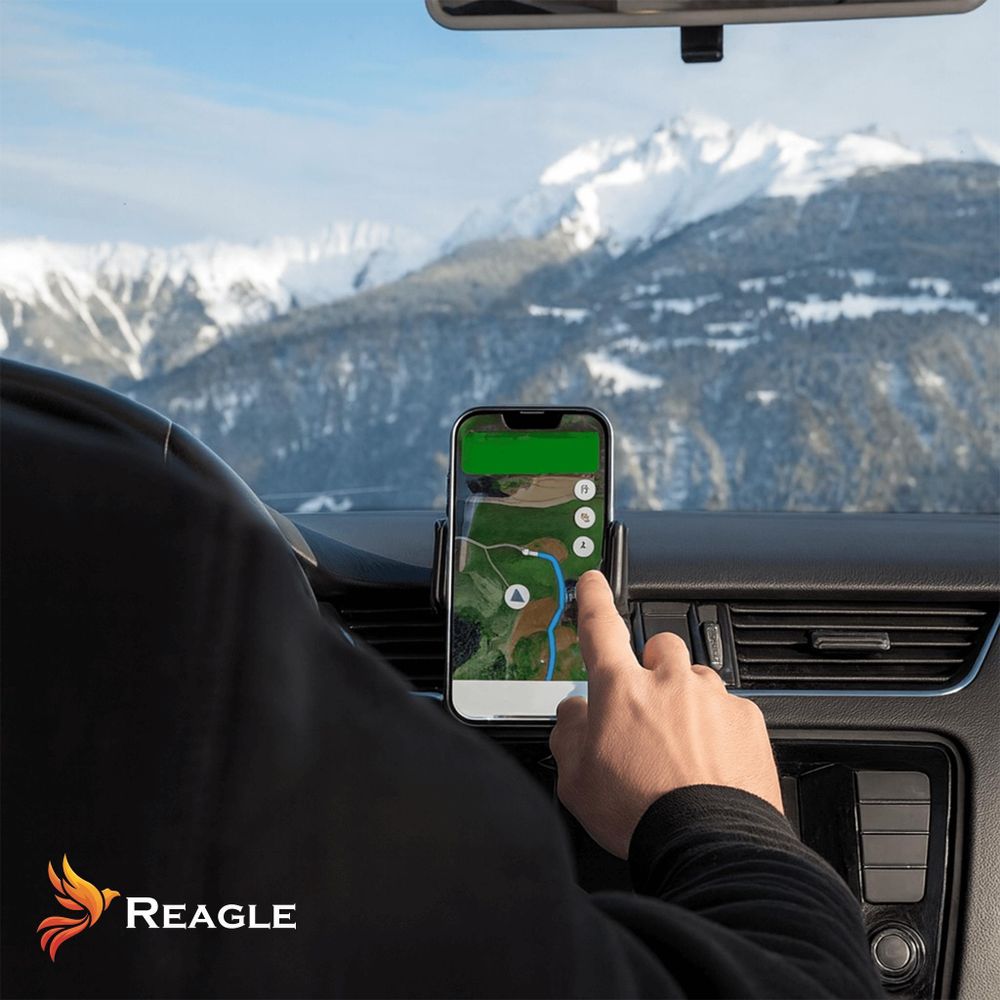 Handyhalterung Auto 360° drehbar für Lüftungsgitter, mit EIN-Knopf-Release kompatibel mit iPhone, Galaxy und Andere Smartphone, Reagle