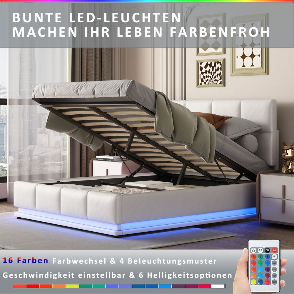 Polsterbett mit Stauraum