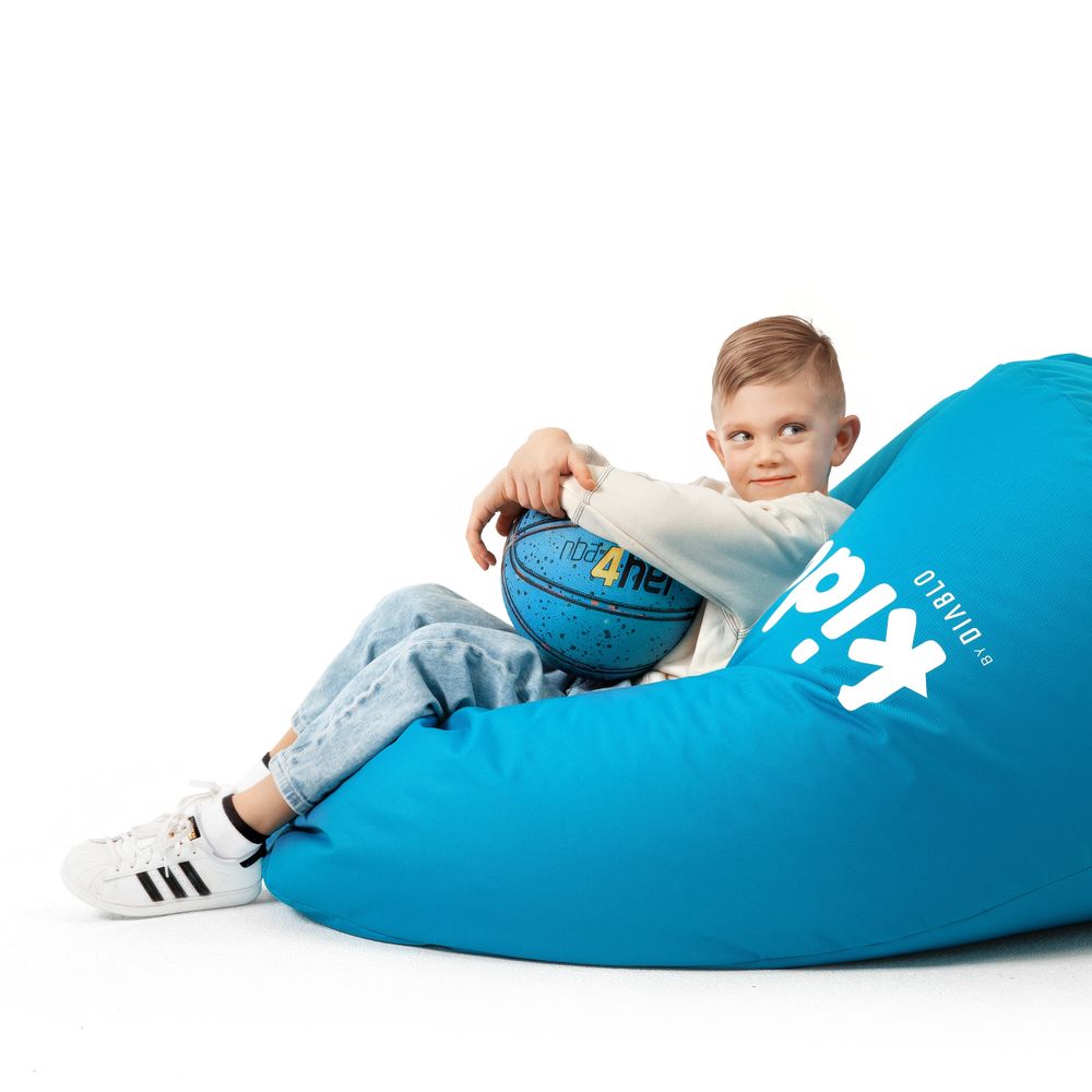 Kido By Diablo Kindersitzsack mit Füllung Sitzsack Gaming Sessel Beanbag Farbe:  Blau