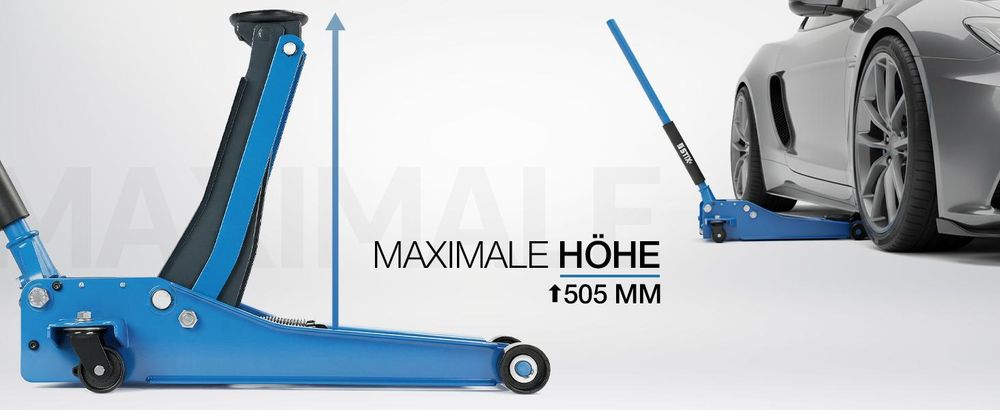 Hydraulischer Rangierwagenheber PLN-01 3T 75–505mm Doppelkolben Wagenheber