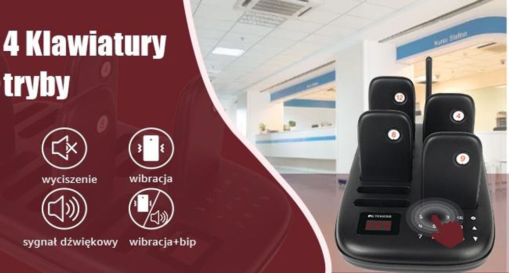 Retekess TD175 Restauracyjny system przywoławczy bezprzewodowy, 500M, gotowy do użycia bez parowania 7 trybów połączeń dla Gastro Miasto i hotelarstwo