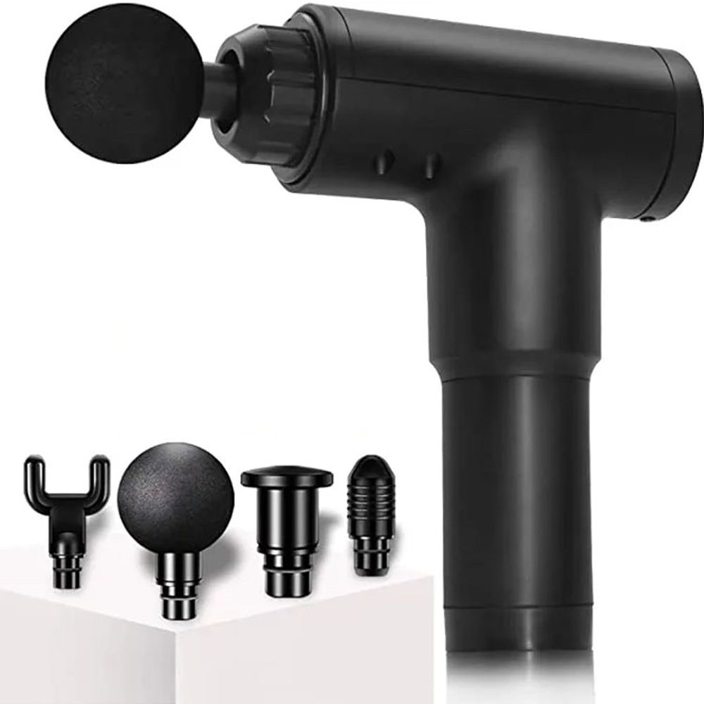 Massagepistole Elektrische Massage Gun LED Muskelmassagepistole Nacken Schulter Muskel 4 Geschwindigkeiten Rücken Massager Tissue Köpfe Retoo