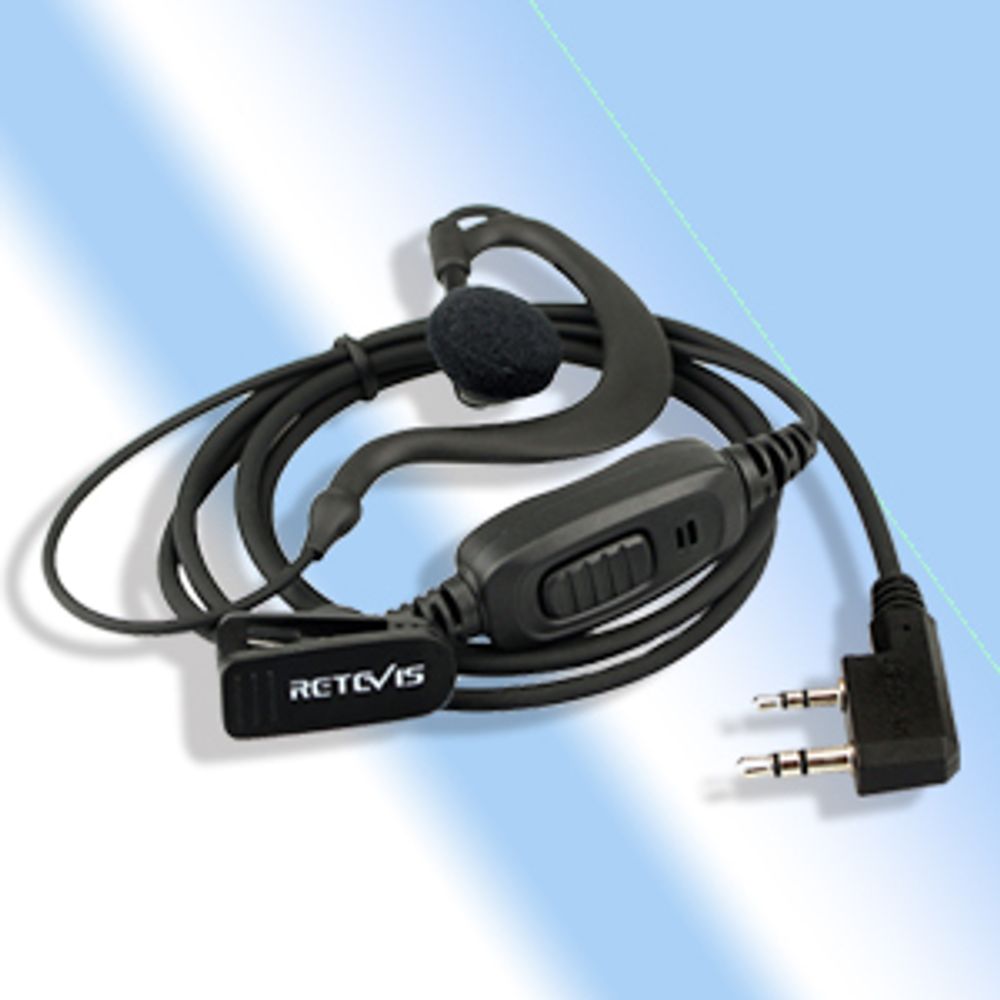 Retevis RE3120 Funkgeräte Headset, 2 Pin C-Typ Kopfhörer, Kompatibel RT24 RT668 RT27 RT24V RT617 RT86 RT618 Baofeng BF-88E BF-888S JUCJET(20 pcs)