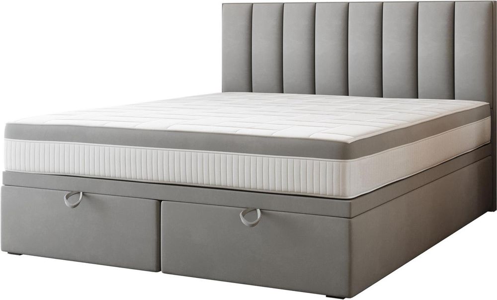 Schwarz Boxspringbett Bond mit Matratze