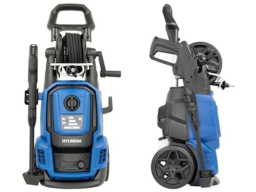 HYUNDAI Elektro-Hochdruckreiniger HPW2400CRE (2400W, 195bar, 450 l/h, Schlauchtrommel, Blau)
