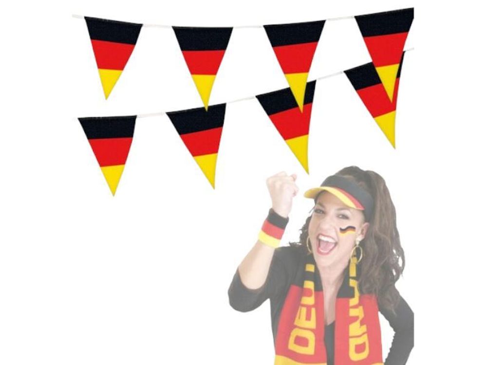 Wimpelgirlande FAN, Deutschland, Fußball, WM, EM, ca. 6m lang