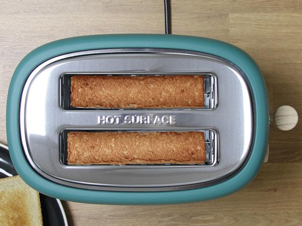 Briebe SKT1177GRE Nordic Set Toaster 2 Scheiben Breite Schlitze + Wasserkessel Induktion 2,3 L Grün