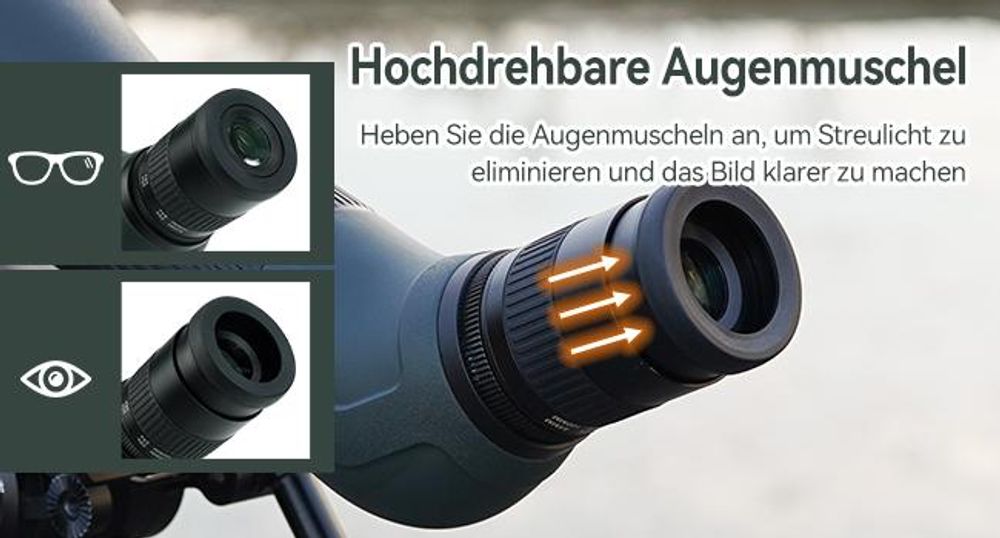 Svbony SA401 APO Spektiv 25-75x100mm, Doppel-ED-Glas, Präziser Fokus, Wasserdichtes Abgewinkeltes Spektrive für die Vogelbeobachtung